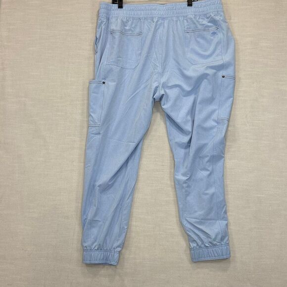 Dickies Medical Women's Size 2XL XXL Nursing Scrubs Pants Cropped Light Blue - Picture 5 of 9